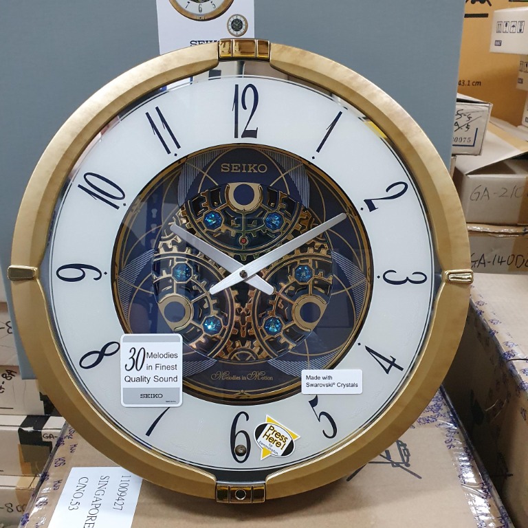 *NEW ARRIVAL* Seiko QXM387GT QXM387G QXM387 Melody in Motion Wall Clock