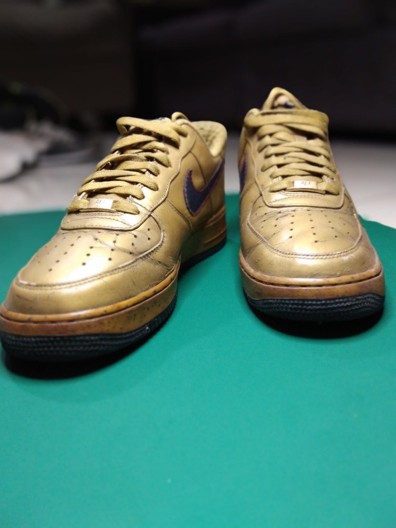 Nike Air Force 1 XXV 25 Low Premium Gold Shoes Charles Barkley