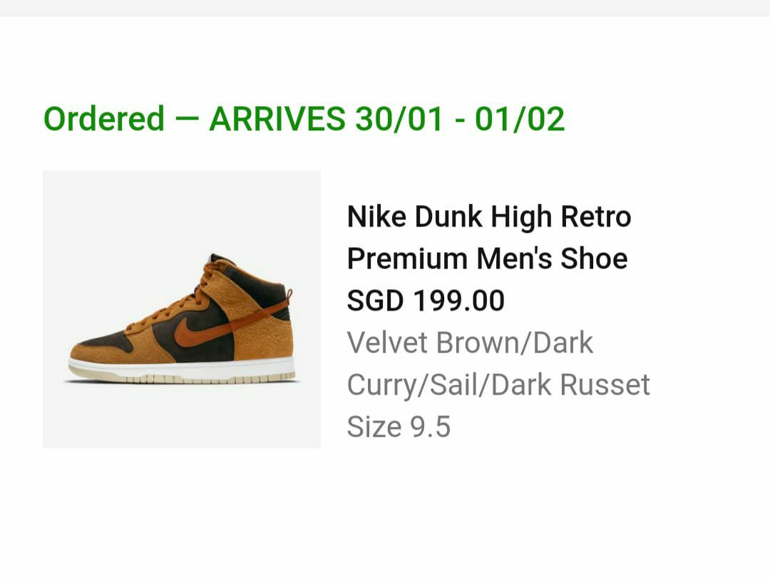 dunk high dark curry resell price