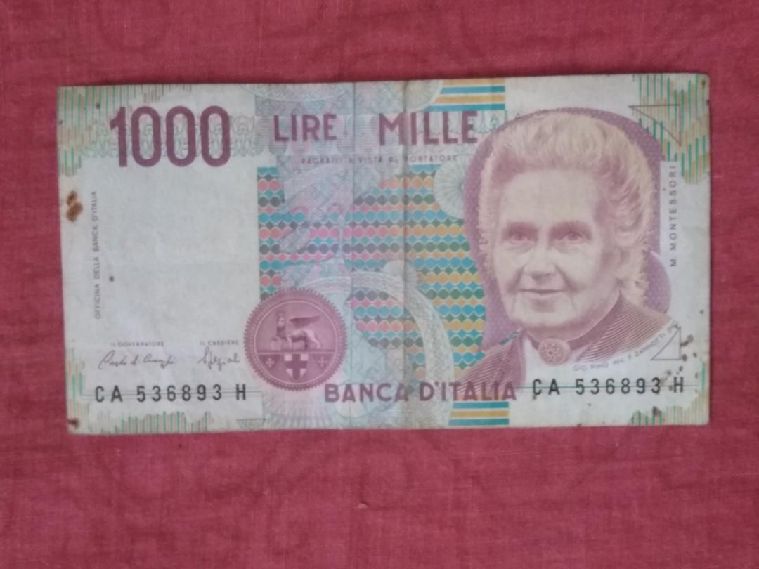 Old 1000 Lire Mills Bank Note Old Coins Ps Vita 3ds Xl Vintage Antiques Currency On Carousell