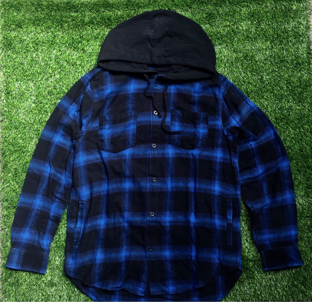 Pacsun L.A Hooded Flannel, Men's 