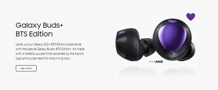 Galaxy s20 best sale buds bts edition