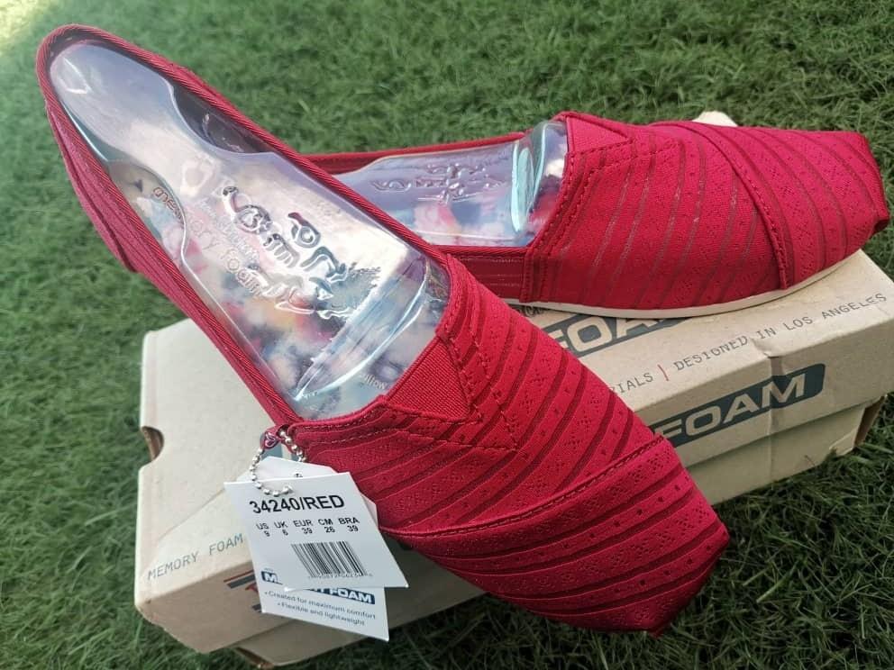 SKECHERS BOBS PLUSH URBAN ROSE RED Women s Fashion Footwear