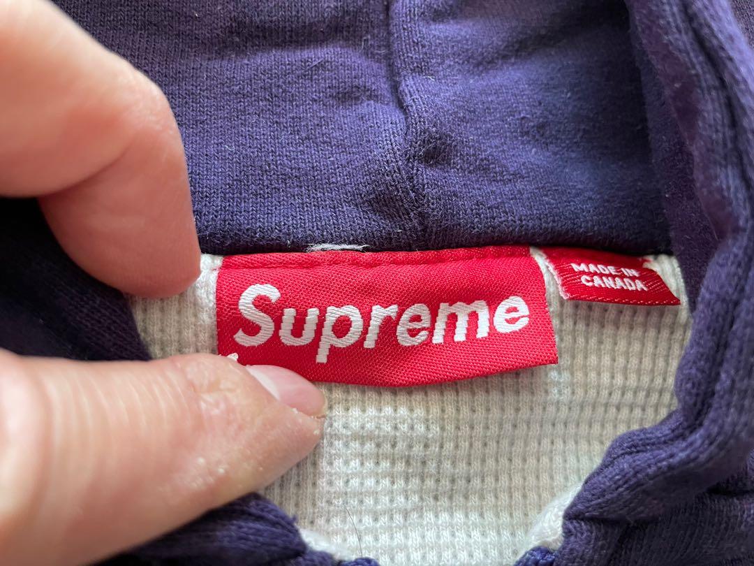 Supreme arc logo thermal zip up hoodie PURPLE XL, 男裝, 外套及戶外