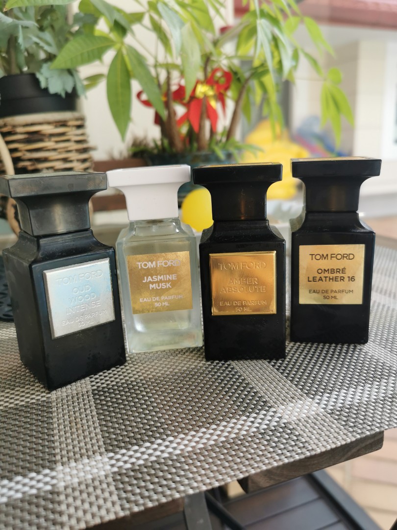 TOM FORD parfum - Amber Absolute, Ombre Leather, Oud Wood Intense, Jasmine  Musk, Tobacco Oud Intense, Beauty & Personal Care, Fragrance & Deodorants  on Carousell