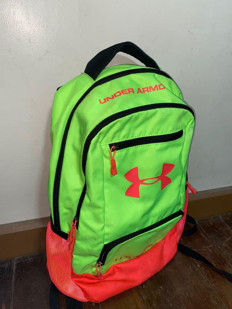 Under armour clearance neon green backpack