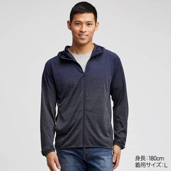 Auth💯 UNIQLO Dry Ex Hooded Jacket, Men's Fashion, Tops & Sets