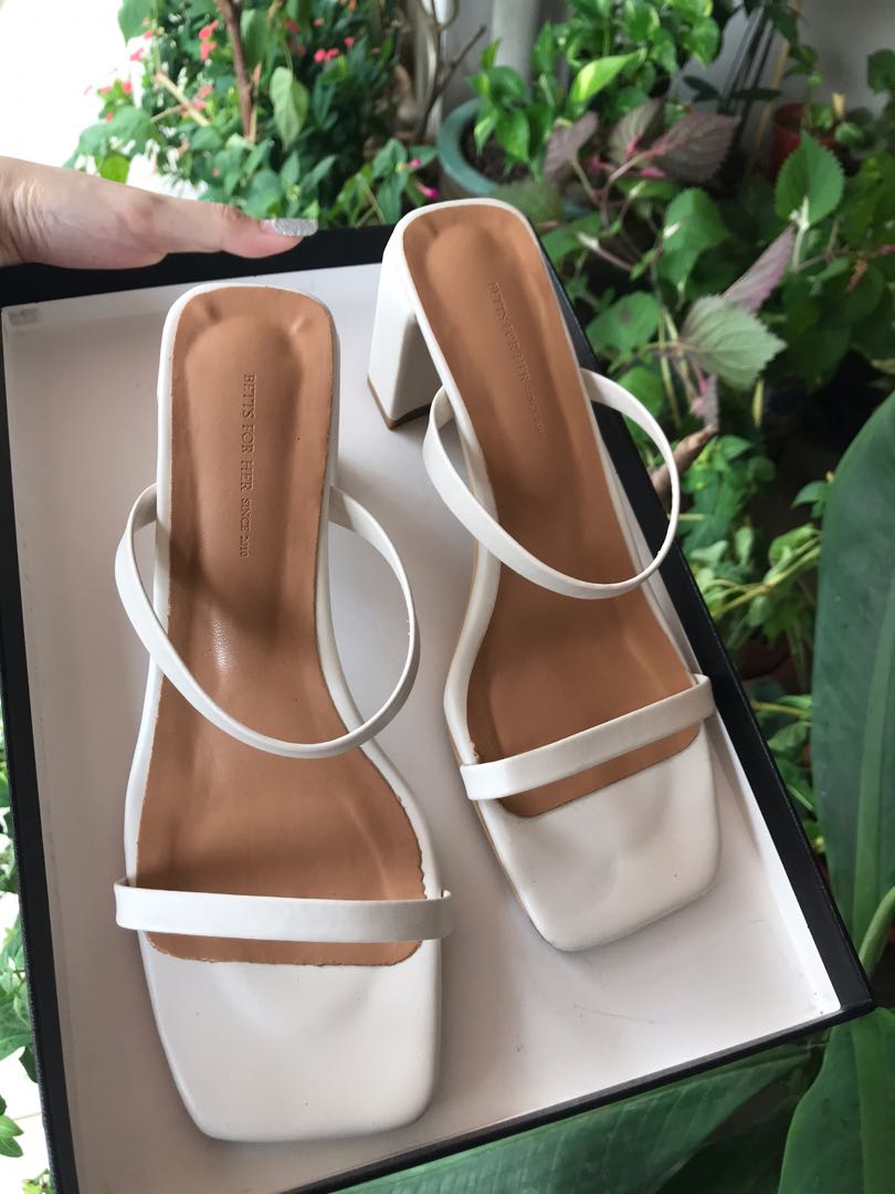 double strap sandals heel