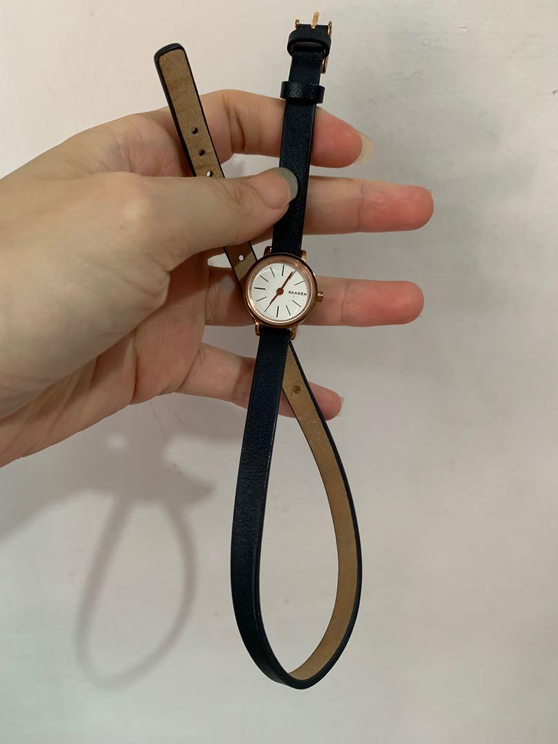 Women s SKW2598 Hagen Double Wrap Blue Leather Watch Women s Fashion Watches Accessories Watches on Carousell