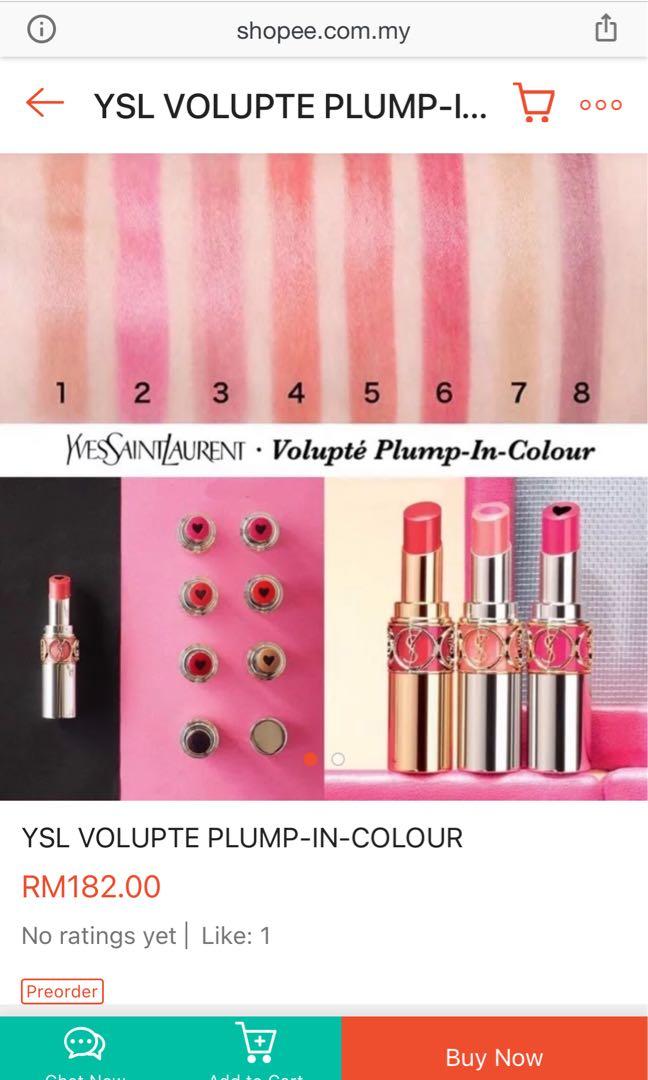 Ysl volupte plump in colour swatch cheap