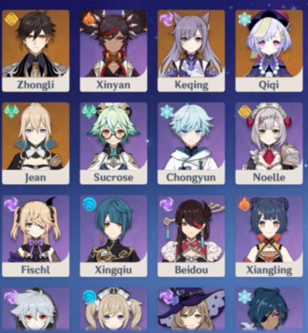 ZHONGLI + KAQING + QIQI + JEAN + FLUTE(adventure rank 32) (GENSHIN