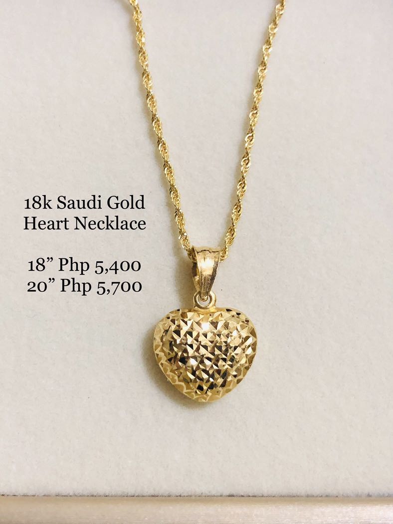 LV HEART 18K SOLID GOLD NECKLACE – Panahon Designs