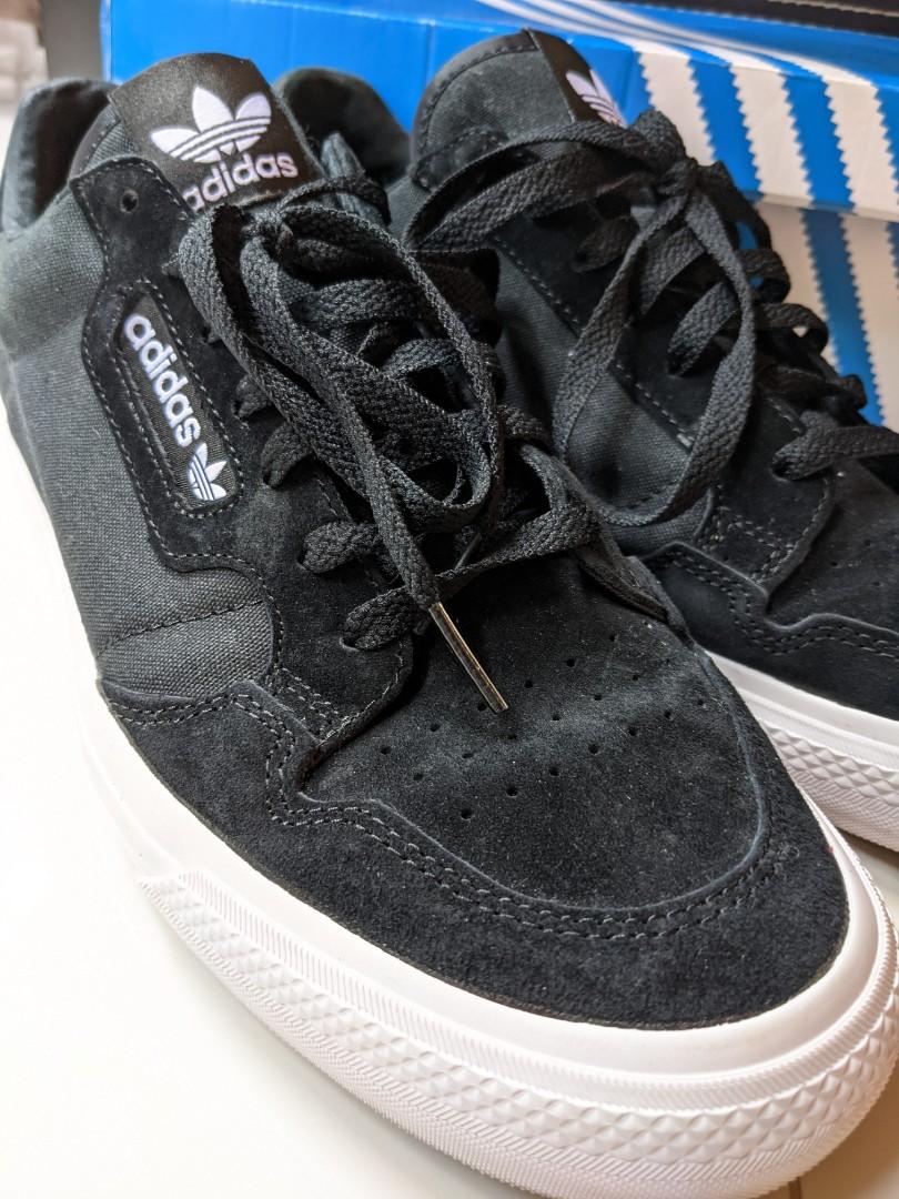 adidas continental black suede