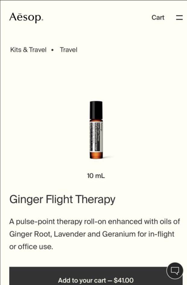 Aesop Ginger flight therapy, Beauty & Personal Care, Bath & Body, Body Care on Carousell