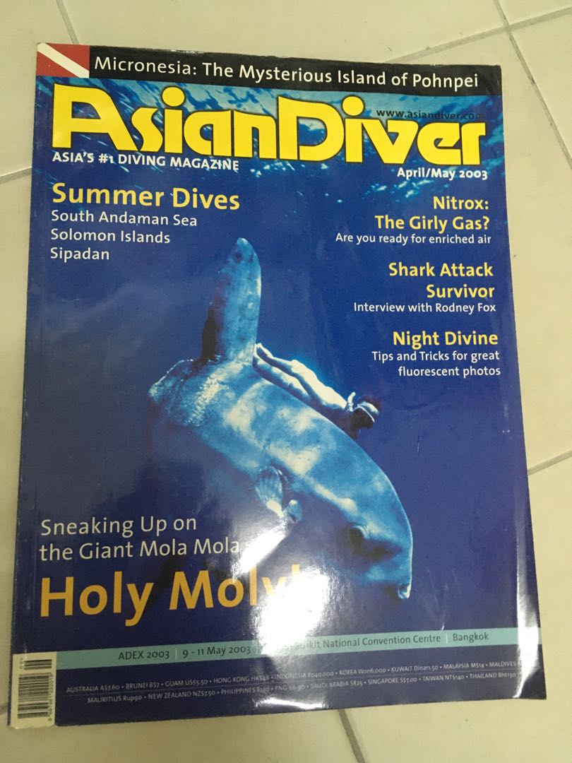 Asian Diver Magazine April May 2003 Edition Hobbies And Toys Books
