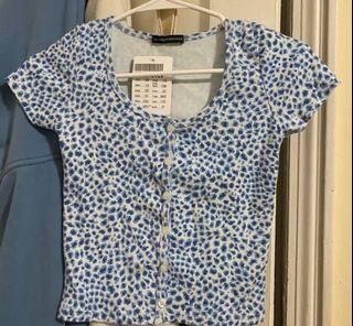 authentic brandy melville blue cheetah zelly top rare