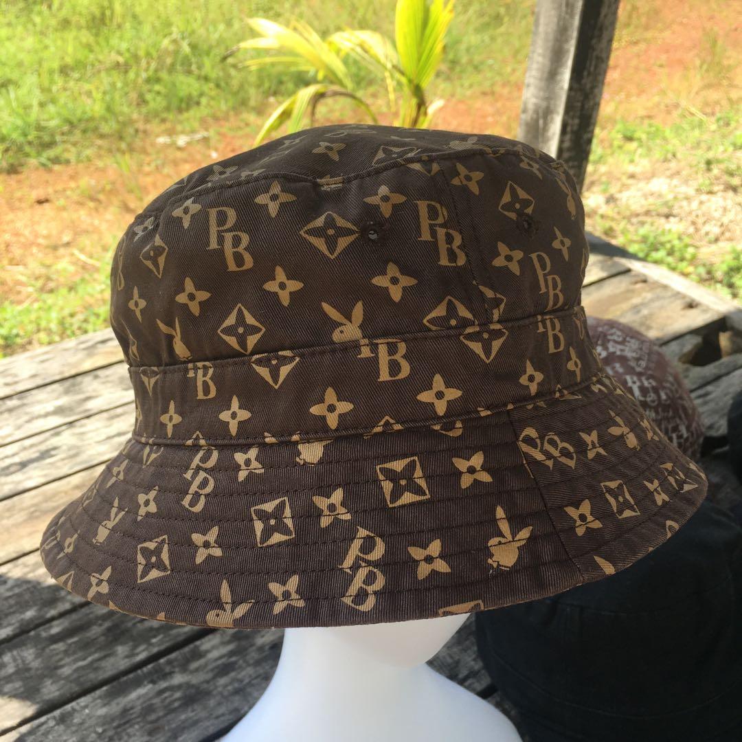 Vintage Playboy Louis Vuitton monogram parody corduroy bucket hat - second  wave vintage store