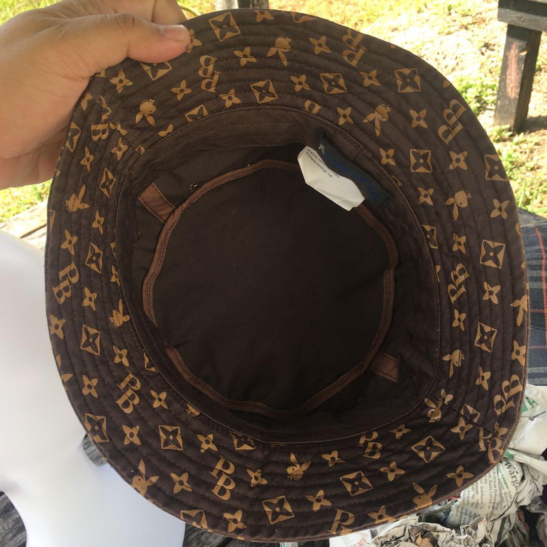 Vintage Playboy Louis Vuitton monogram parody corduroy bucket hat