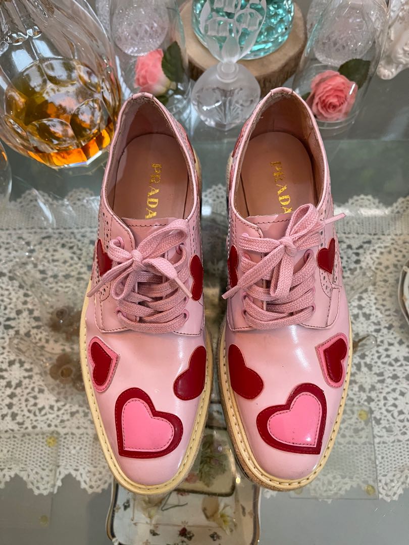 Prada online heart sneakers