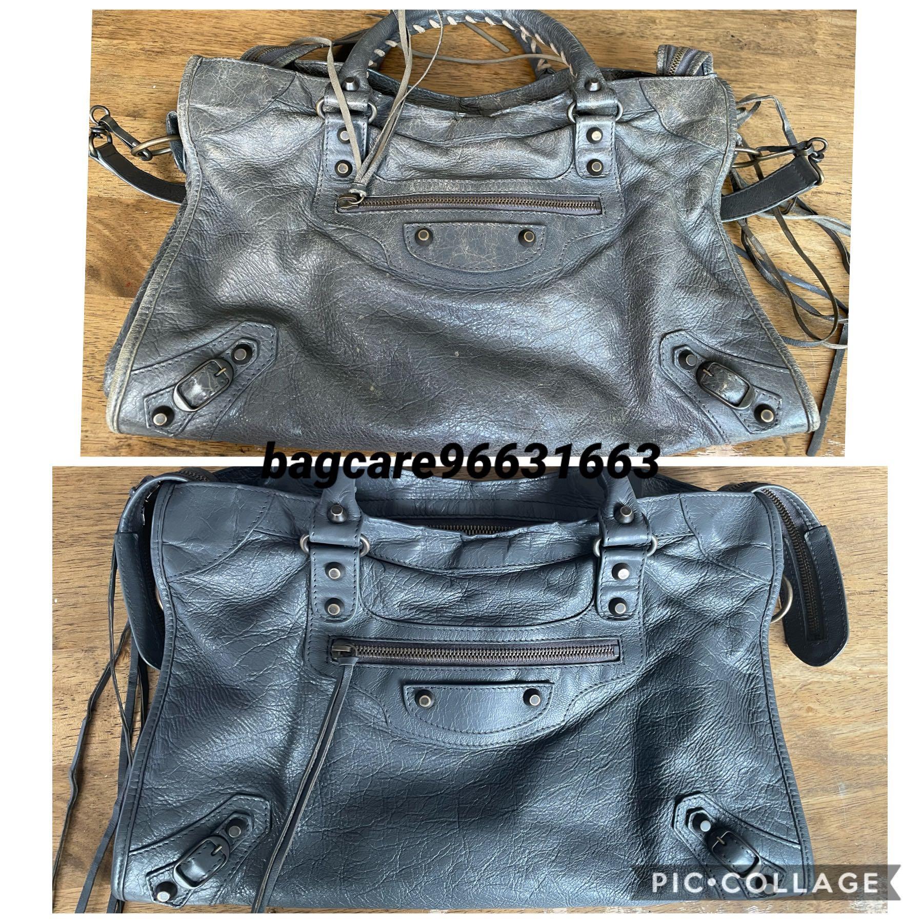 Balenciaga City Bag spa recolouring ,bag restoration,bag repair,bag