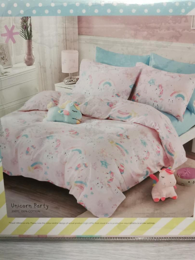 unicorn single fitted sheet