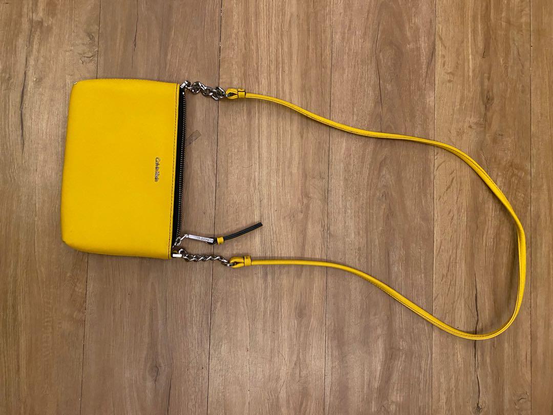 Calvin Klein Sling Bag in Yellow, Women's Fashion, Bags & Wallets,  Cross-body Bags on Carousell