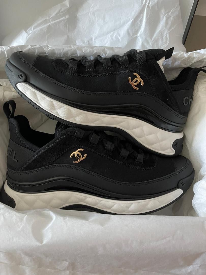Chanel black sneakers on sale