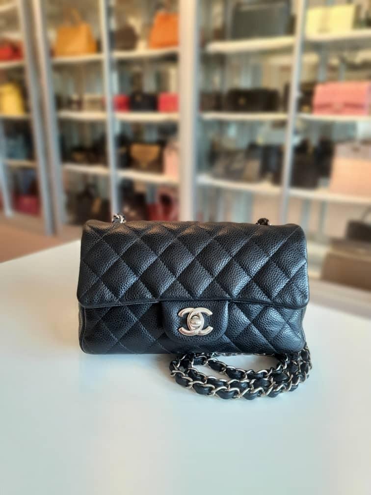 CHANEL RECTANGULAR MINI FLAP REVIEW  ONE YEAR WEAR  WHAT FITS INSIDE   YouTube