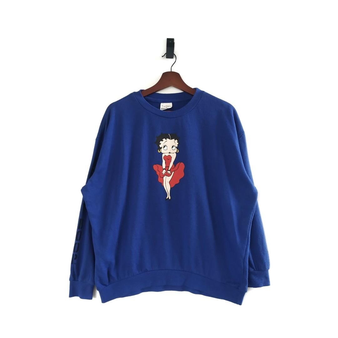 Cheerful Brothers X Betty Boop Sweatshirt Women S Fashion Clothes Tops On Carousell