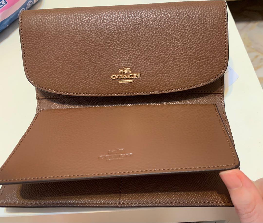 Coach checkbook store wallet outlet