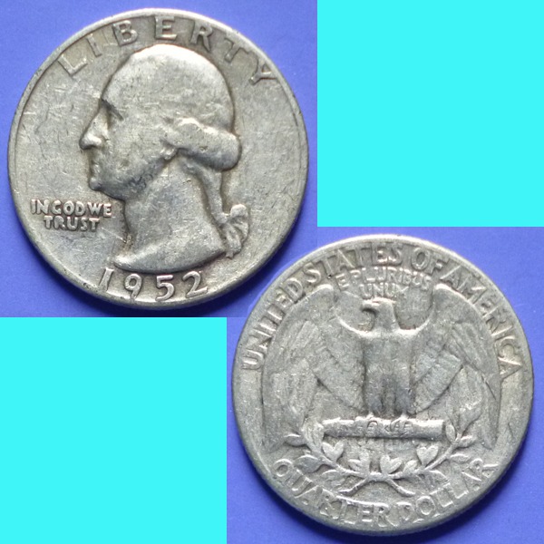 Coin Us United States 25 Cents Washington Quarter 1952 P Silver Content 0 1809 Oz Vintage Collectibles Currency On Carousell