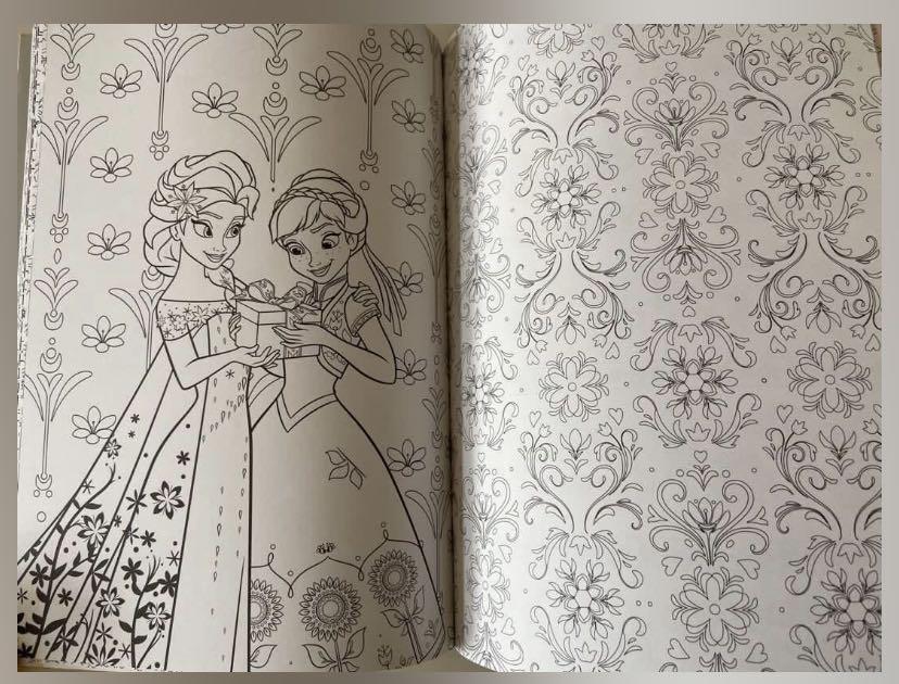 全新Frozen Art Therapy/Coloring book 填色冊, 興趣及遊戲, 書本 & 文具, 小朋友書 - Carousell