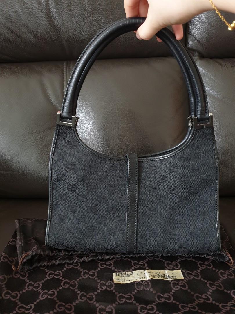 Gucci Small Black Monogram Bardot Bag