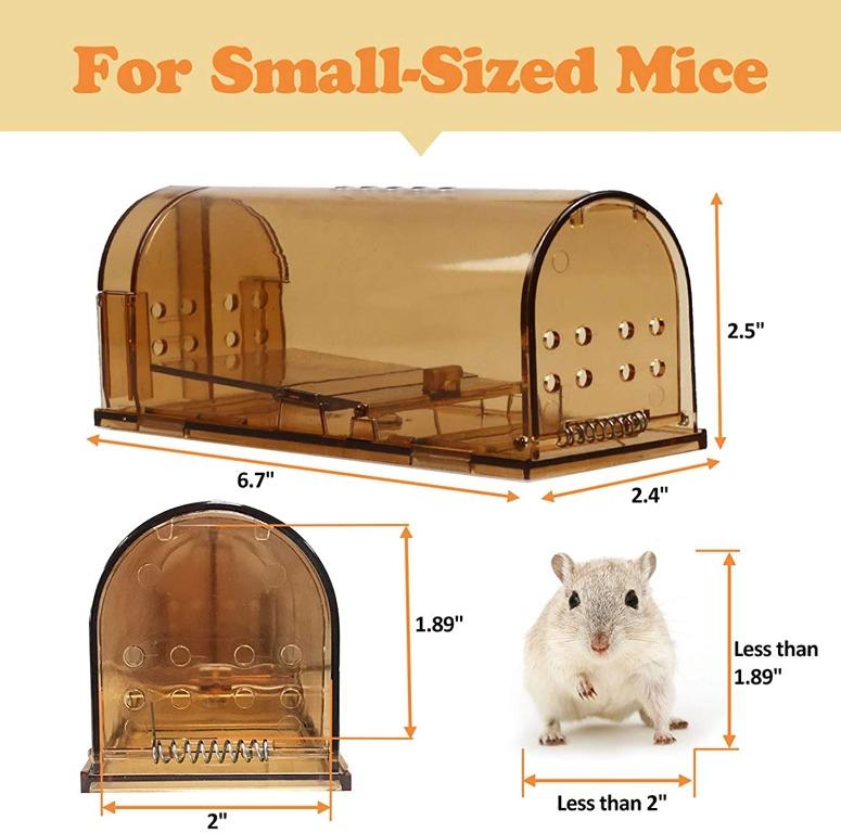 2 Pack Humane Mouse Traps Live Catch and Release Smart No Killing Reusable  Mice