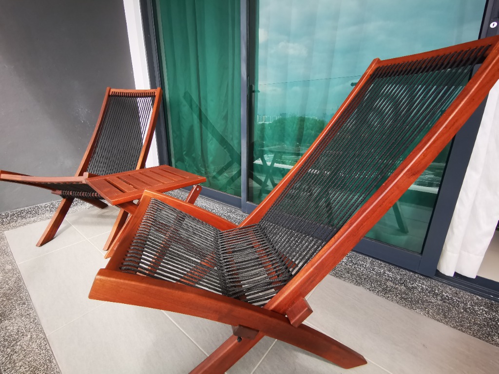 Ikea 2x Brommo Outdoor Lounger Chairs 1x Applaro Outdoor