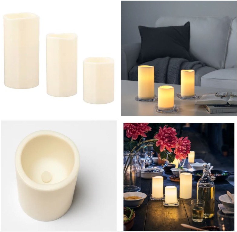 ikea godafton led candles, Furniture & Home Living, Home Decor, Other ...