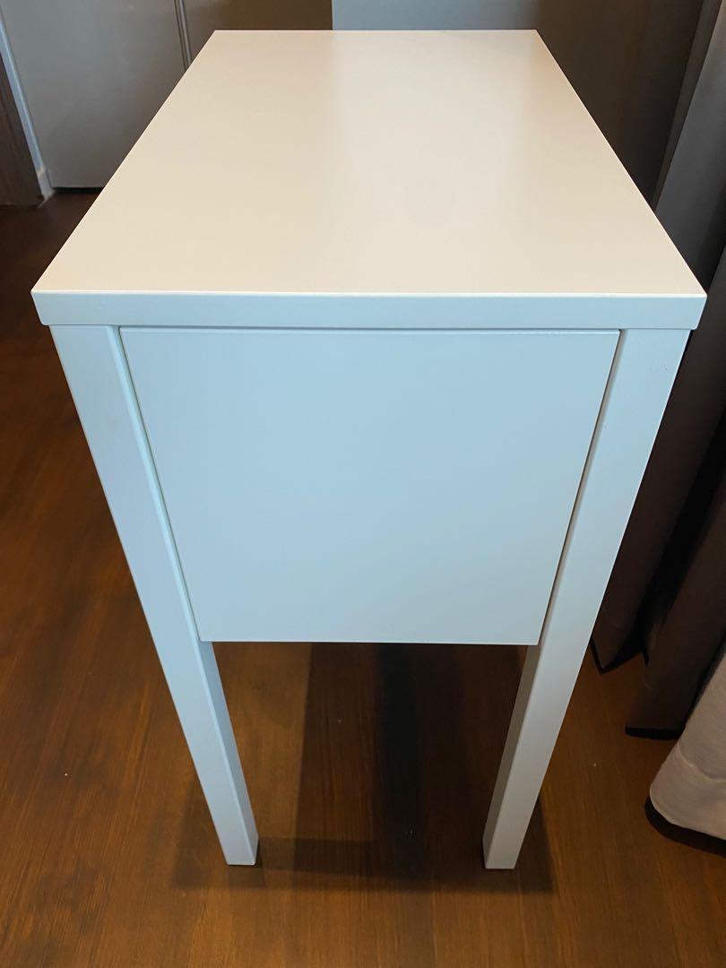 IKEA NORDLI white narrow bedside table nightstand with drawer S140