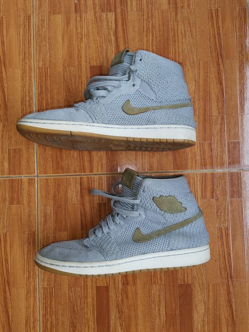 J1 Wolfgrey flyknit Men s Fashion Footwear Sneakers on Carousell