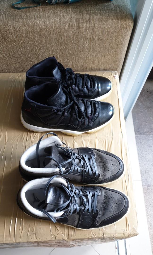 Jordan 11 7210 and jordan 1 mid anthracite Men s Fashion