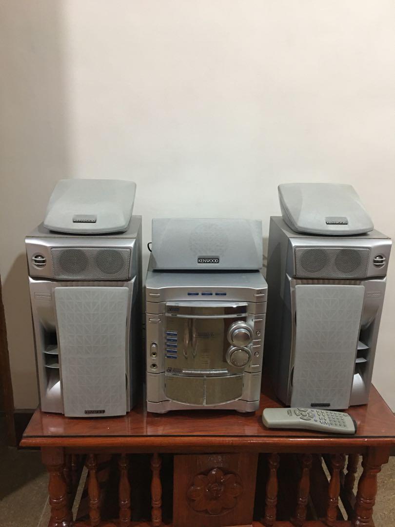 KENWOOD STEREO/COMPONENT SYSTEM (Category: Soundbars, Speakers & Amplifiers) located in Tarlac. Submitted by cjtin27 (Listing ID 1066113075, Image 2). Description: •Pre-owned original Kenwood speaker •All in good condition and working •Good as new & still looks good hindi kasi ginagamit naka display lang sa bahay •These are very good sounding speakers (clarity and great bass), working excellently •No history of repair •It has cassette tape that i