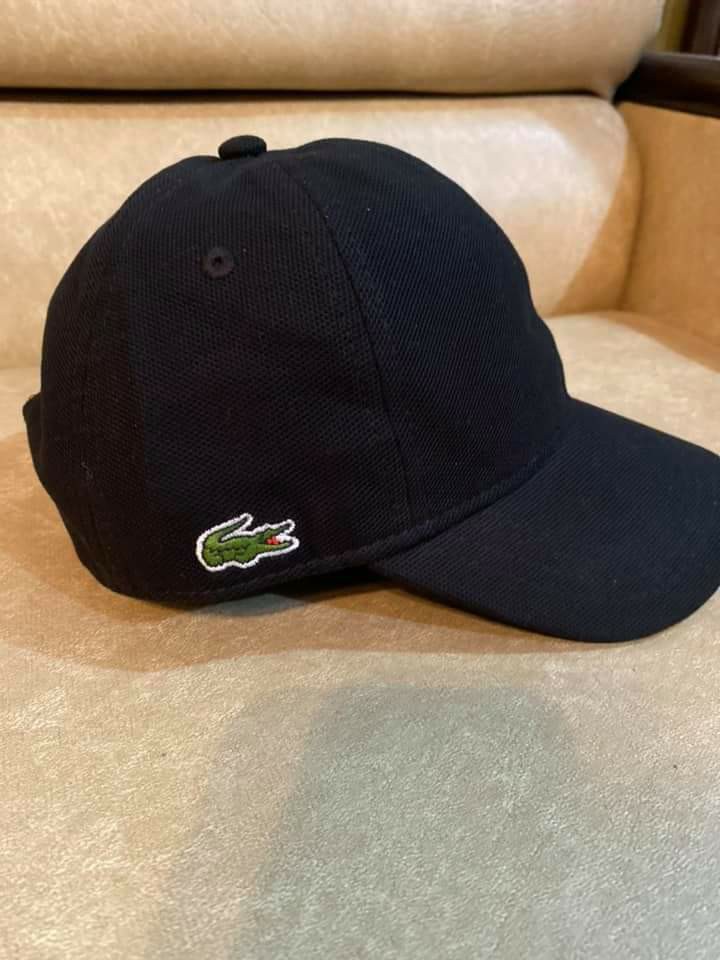 lacoste cap black