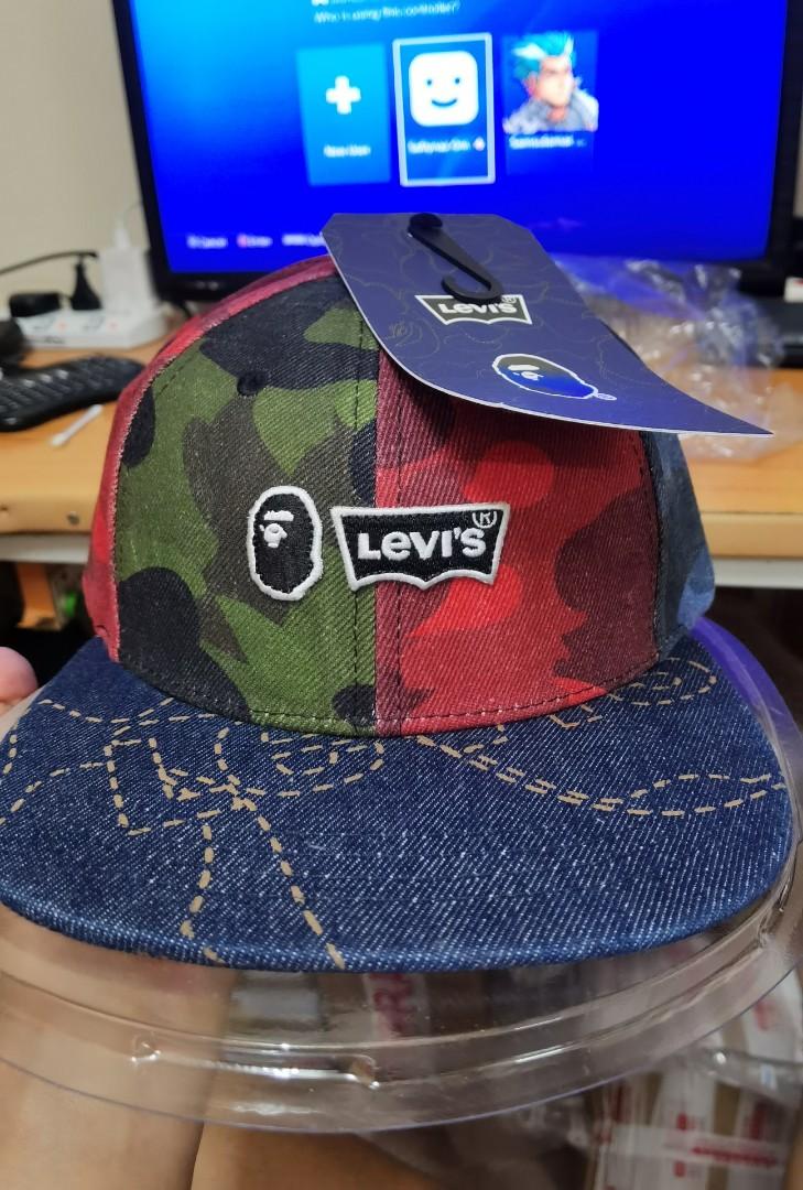 Levis X BAPE Cap, Men's Fashion 