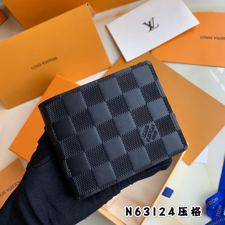 Louis Vuitton 2021 Men's Multiple Wallet Damier Graphite 3D Canvas