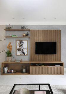 Mahogany tv rack,console,hanging shelf