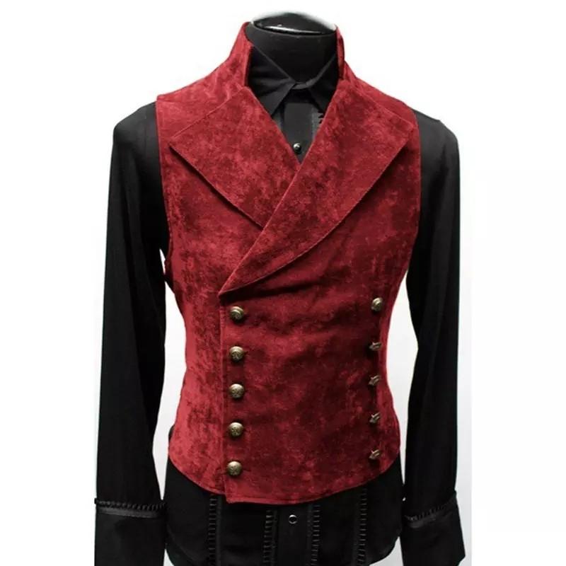 Men vest black blue brown red double breasted Men s Fashion