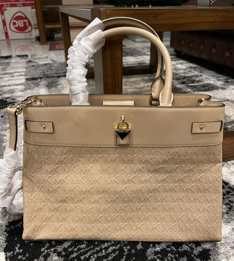 Gramercy large logo debossed satchel deals