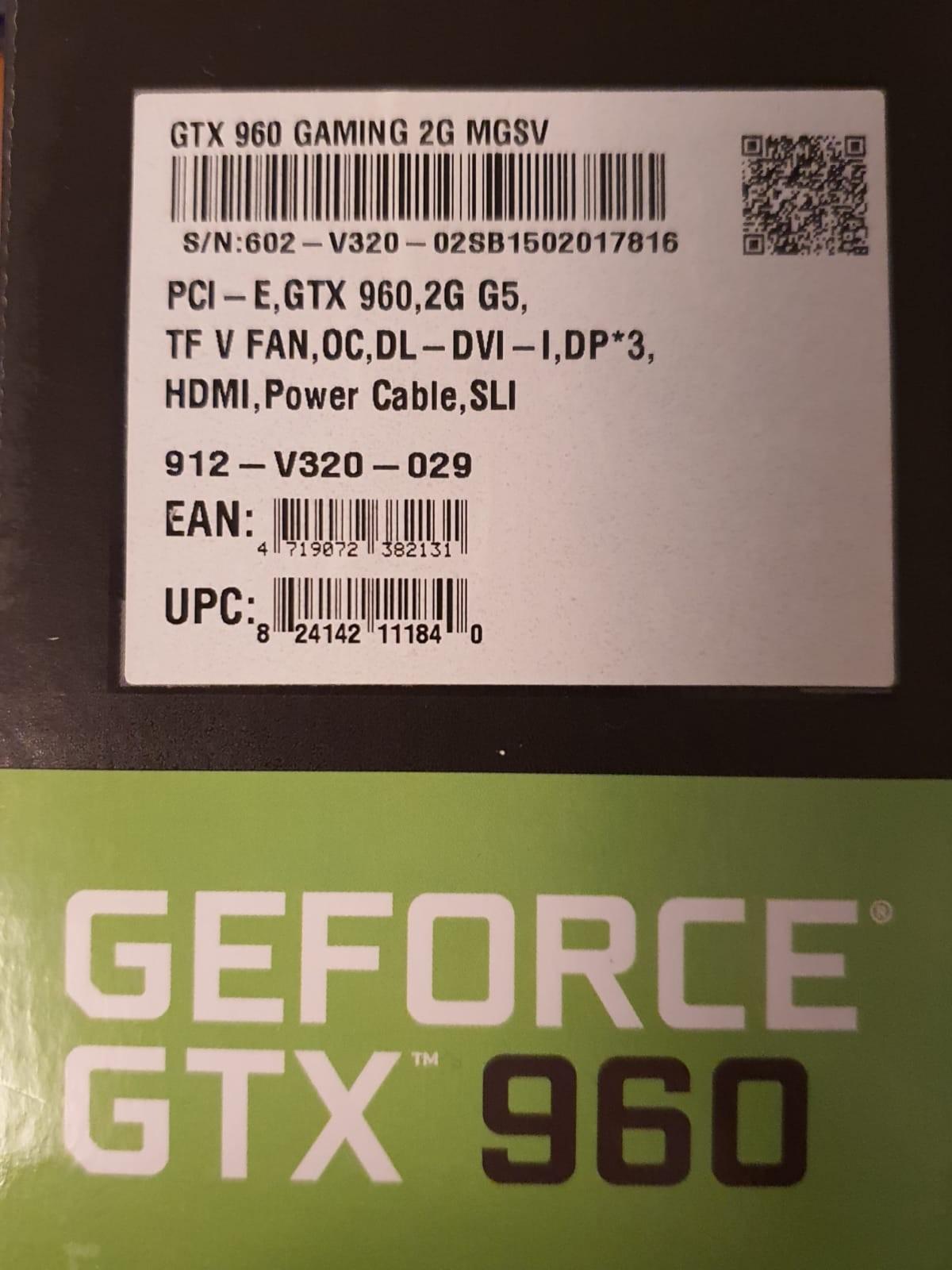 Msi Gtx 960 Gaming 2g Graphic Card Electronics Computer Parts Accessories On Carousell
