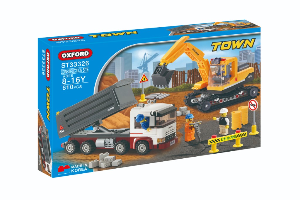 Oxford Blocks Town Series Construction Site Assembly Kit ST33326 Shovel Truck 