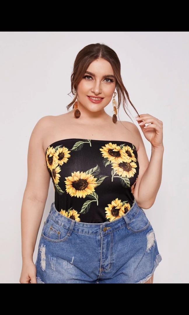 Plus size sunflower online top