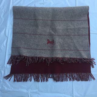 PO CELINE SCARF THICK WOOL BROWN AND RED 24”X45” Unisex